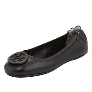 NIB Tory Burch Minnie Ballet Flats Black 8.5